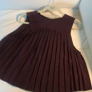 Allsaints silk crop top burgundy size US 4